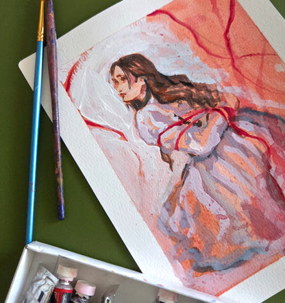 Shibari Gouache Illustration (Original)