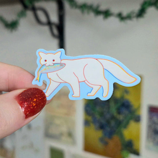 Mini Fish Cat Sticker