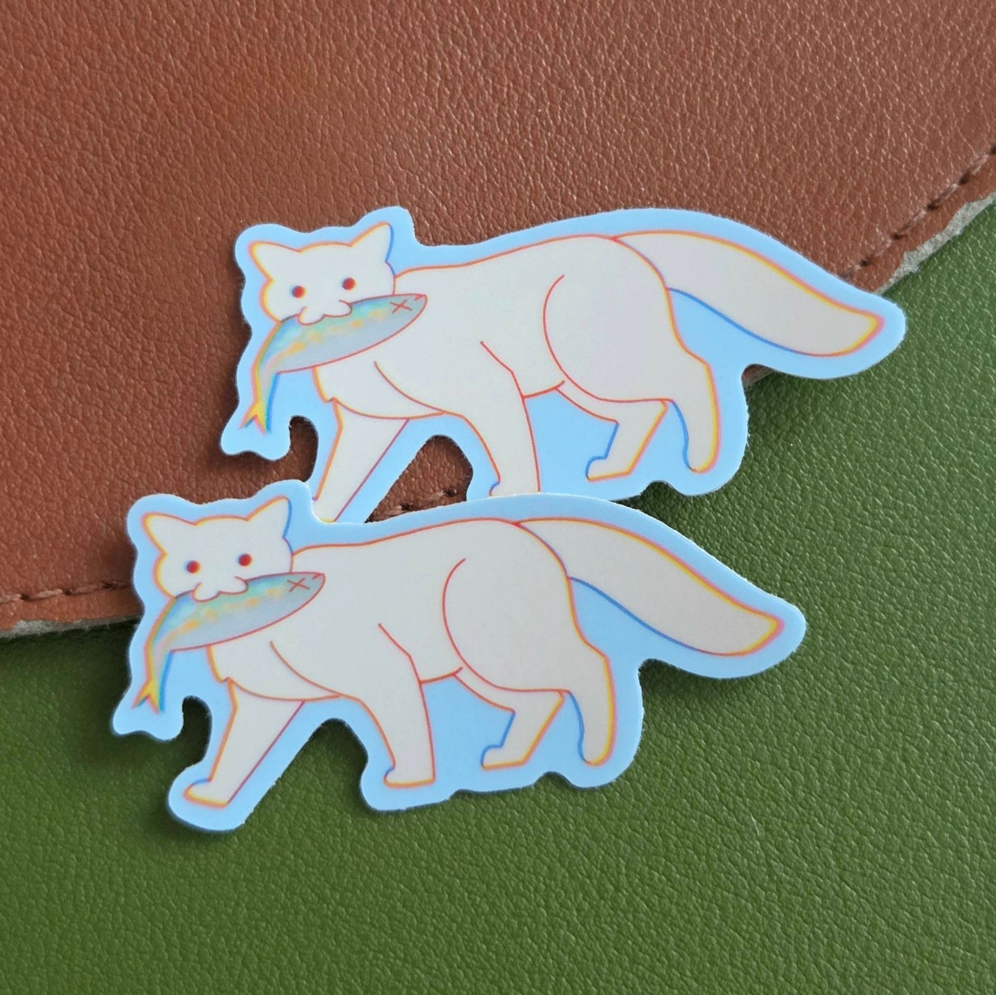 Mini Fish Cat Sticker