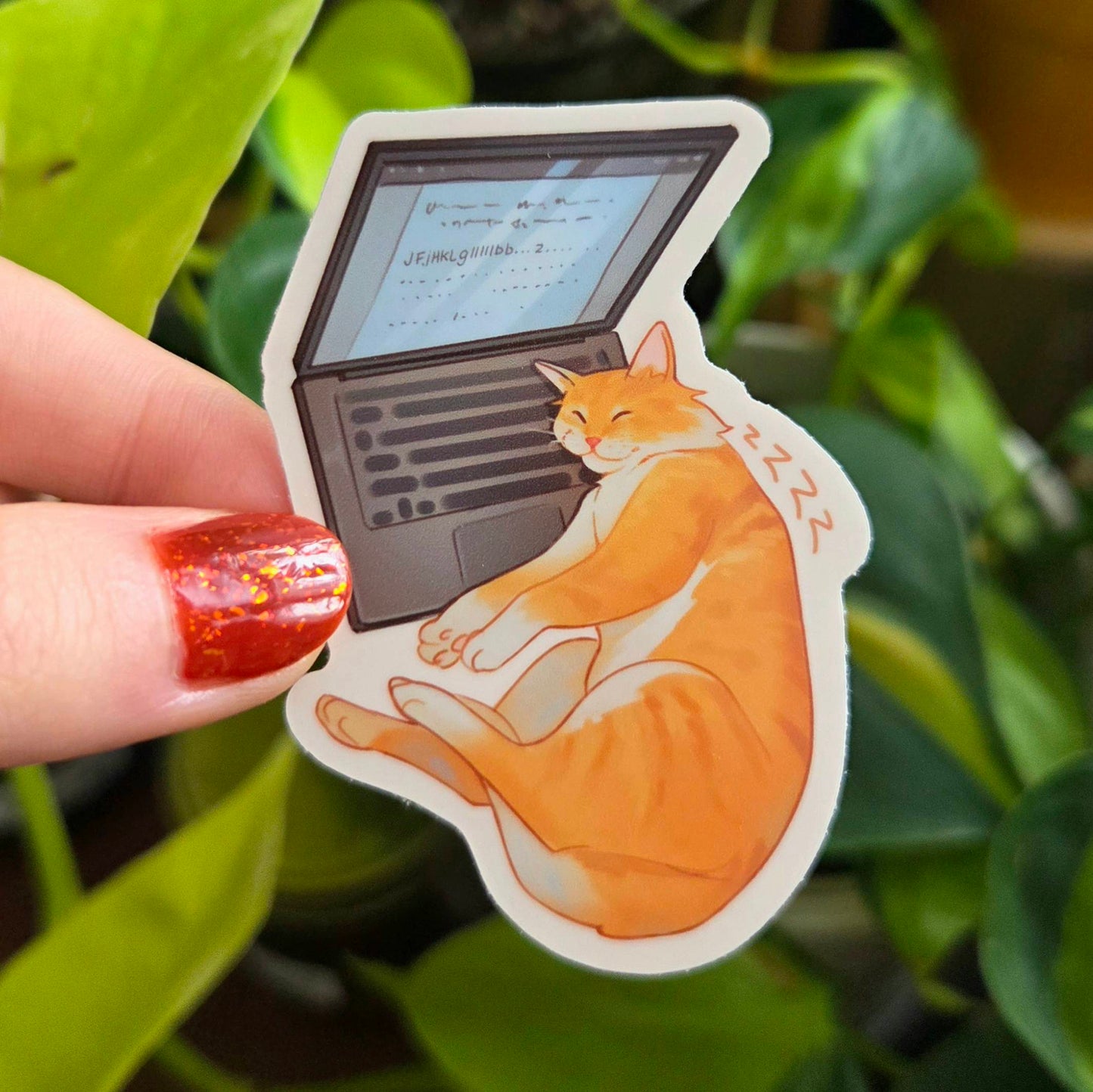Laptop Cat Sticker