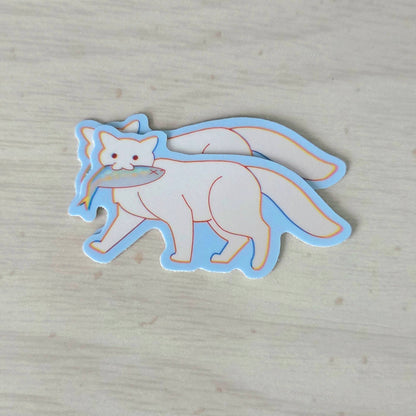 Mini Fish Cat Sticker