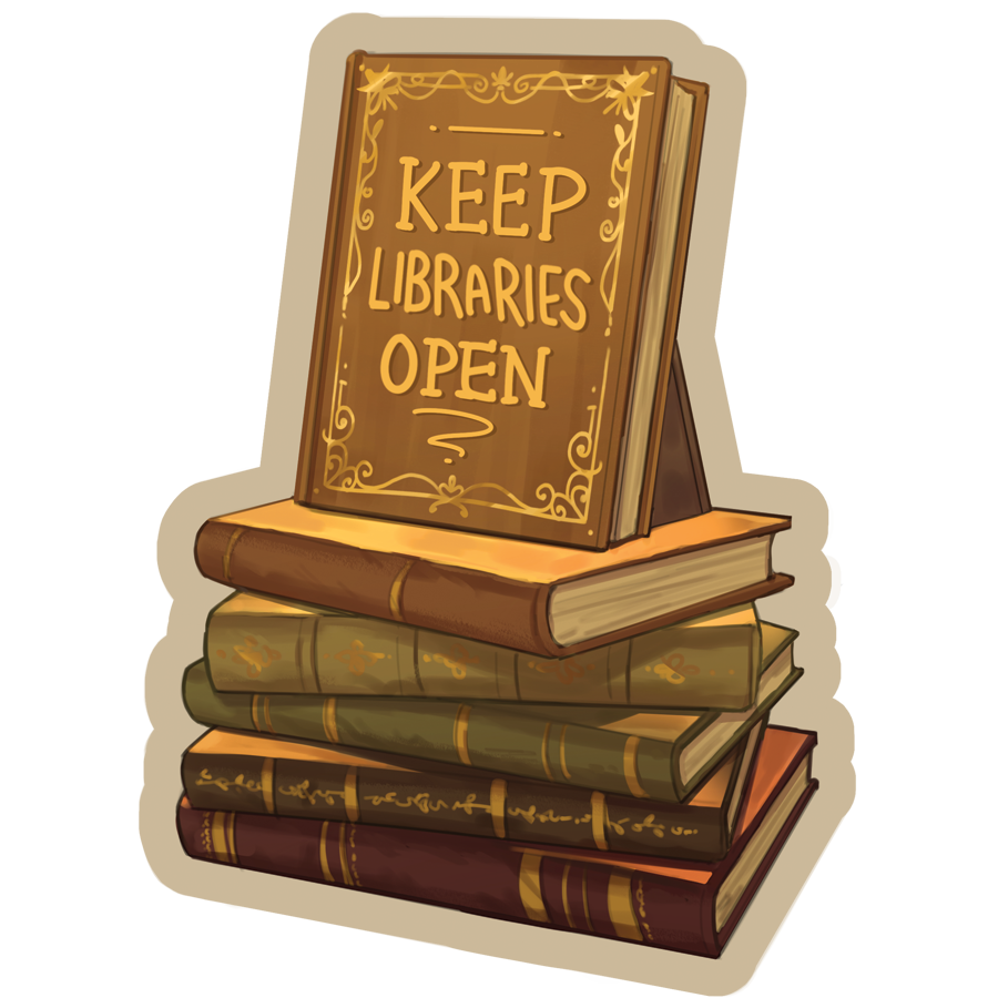 Keep Libraries Open Sticker