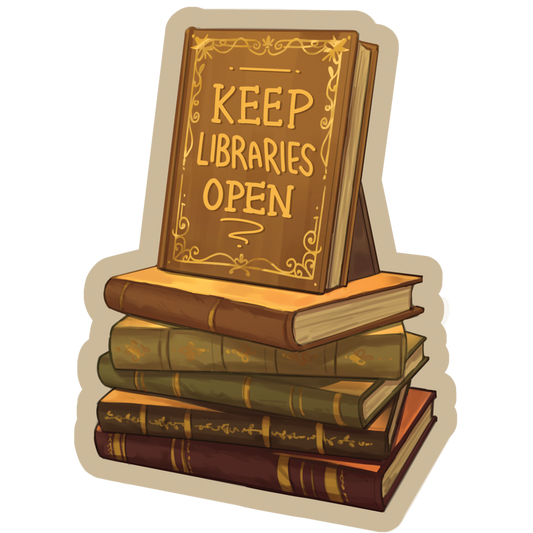 Keep Libraries Open Sticker