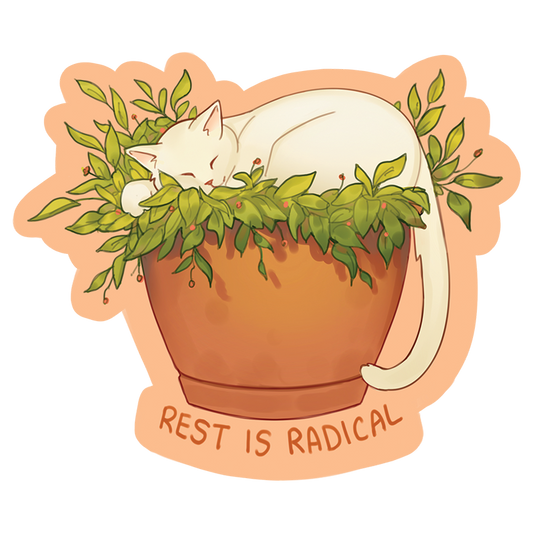Rest is Radical Cat Sticker