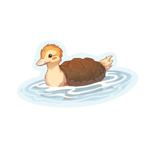 Turtle Duck Sticker